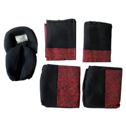 Καλύμματα Υφασμάτινα Ultra Prime Μαύρο-Κόκκινο Ζευγάρι 6 Τεμάχια