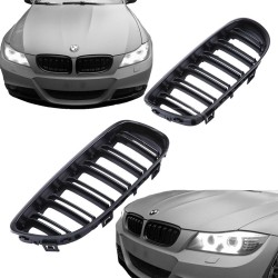 Καρδιές Μάσκας Για Bmw 3 E90 /E91 08-11 M4 Look Με Διπλή Γρίλια Μαύρο Ματ 2 Τεμάχια Καρδιές Μάσκας Για Bmw 3 E90 /E91 08-11 M4 Look Με Διπλή Γρίλια Μαύρο Ματ 2 Τεμάχια