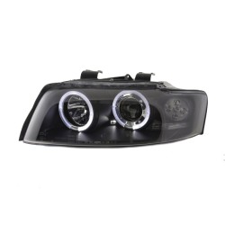 Μπροστινά Φανάρια Set Για Audi A4 B6 00-04 Angel Eyes & Led Μαύρα H1/H1 Sonar Μπροστινά Φανάρια Set Για Audi A4 B6 00-04 Angel Eyes & Led Μαύρα H1/H1 Sonar