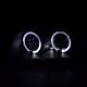 Μπροστινά Φανάρια Set Για Audi A4 B6 00-04 Angel Eyes & Led Μαύρα H1/H1 Sonar