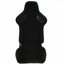 Καθίσματα Bucket R8 Style Ύφασμα Μαύρο Με Άσπρες Ραφές Ζευγάρι 2 Τεμαχίων Καθίσματα Bucket R8 Style Ύφασμα Μαύρο Με Άσπρες Ραφές Ζευγάρι 2 Τεμαχίων