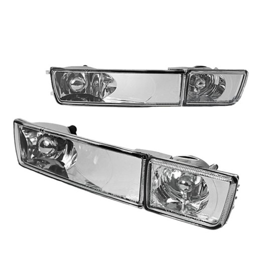 Μπροστινά Φλας Για Vw Golf 3 91-98 / Vento 92-98 Με Προβολάκι Χρώμιο 4 Τεμάχια KaTuning