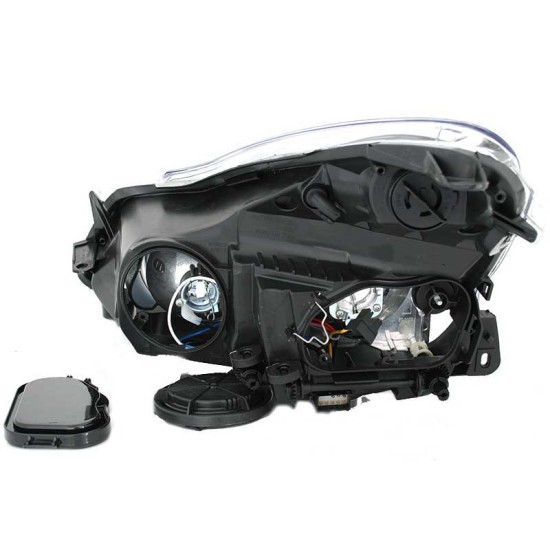 Μπροστινά Φανάρια Set Για Opel Corsa D 06-11 Angel Eyes Μαύρα H7/H1 Depo