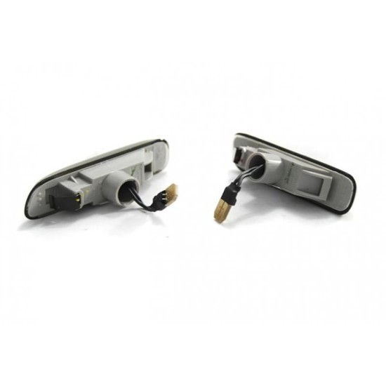 Πλαϊνά Φλας Φτερού Για Bmw 3 E46 Sedan 99-01 / Touring 99-01 / Compact 01-04 / Coupe 99-03 Led Smoke 2 Τεμάχια