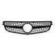 Μάσκα Για Mercedes-Benz C-Class W204 07-14 Diamond Look Μαύρο/Ασημί 1 Τεμάχιο