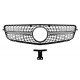 Μάσκα Για Mercedes-Benz C-Class W204 07-14 Diamond Look Μαύρο/Ασημί 1 Τεμάχιο