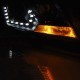 Μπροστινά Φανάρια Set Για Vw Passat B7 10-14 DRL Μαύρα H7/H7 Με Μοτέρ Eagle Eyes