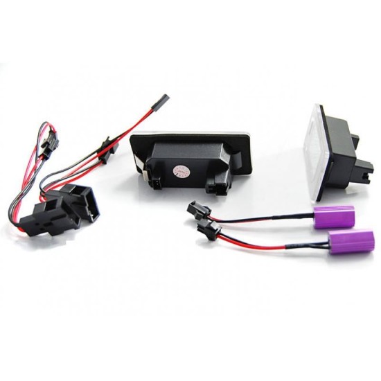 Led Φαναράκια Πινακίδας Για Audi A4 B8 / A5 B8 / Q5 8R / TT 8J / Skoda Yeti Fabia II Superb B6 Combi / VW Passat B6 Combi Canbus Με 3 Led