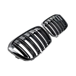 Καρδιές Μάσκας Για Bmw X1 F48 14-19 M4 Look Με Διπλή Γρίλια Μαύρο Γυαλιστερό 2 Τεμάχια Καρδιές Μάσκας Για Bmw X1 F48 14-19 M4 Look Με Διπλή Γρίλια Μαύρο Γυαλιστερό 2 Τεμάχια