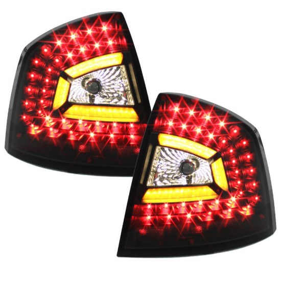 Πισινά Φανάρια Set Για Skoda Octavia 1Z 04-13 Sedan Led Black/Smoke LH Group