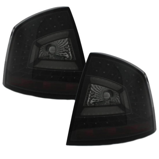 Πισινά Φανάρια Set Για Skoda Octavia 1Z 04-13 Sedan Led Black/Smoke LH Group