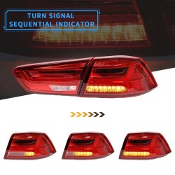 Πισινά Φανάρια Set Για Mitsubishi Lancer X 08-17 Led Bar Κόκκινο/Crystal VLAND Πισινά Φανάρια Set Για Mitsubishi Lancer X 08-17 Led Bar Κόκκινο/Crystal VLAND