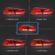 Πισινά Φανάρια Set Για Mitsubishi Lancer X 08-17 Led Bar Κόκκινο/Crystal VLAND