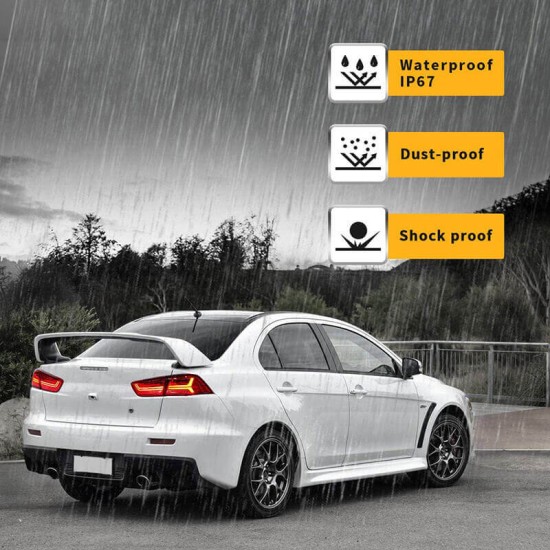Πισινά Φανάρια Set Για Mitsubishi Lancer X 08-17 Led Bar Κόκκινο/Crystal VLAND
