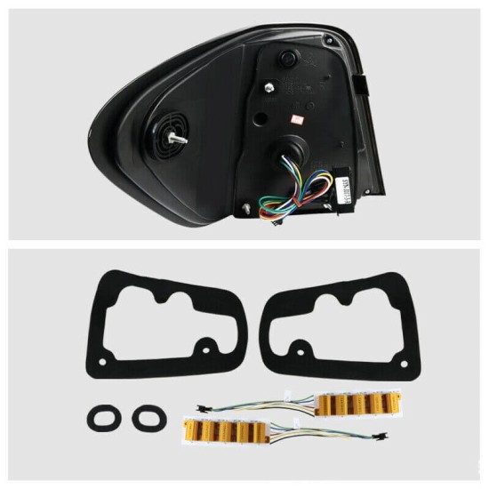 Πισινά Φανάρια Set Για Mercedes-Benz ML W164 05-08 Full Led Bar Κόκκινο/Φιμέ JunYan