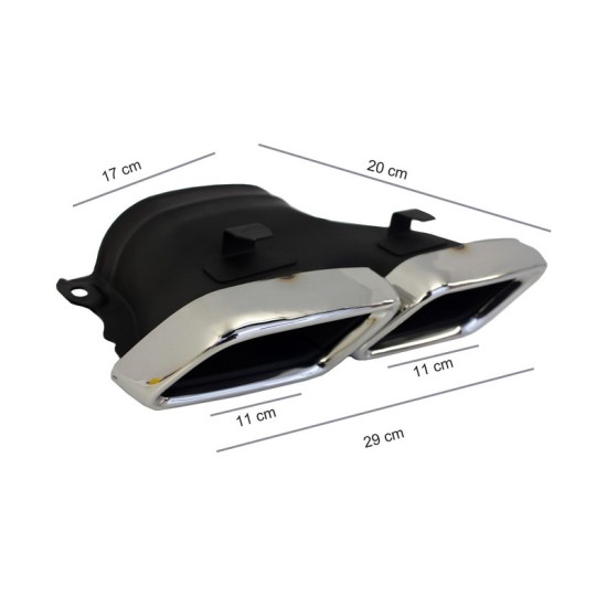 Μπούκες Εξάτμισης Για Mercedes-Benz C-Class W205 / E-Class W213 / S-Class W222 / GLE C292 / GLE W166 / GLC W253 Amg Look 2 Τεμάχια