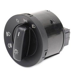 Διακόπτης Φώτων Με Προβολείς Για Seat Mii 12+ / Alhabra 10+ / VW New Beetle 16+ / Golf V 04-08, VI 08-13 , Jetta 05-10 , Up 16-19 , Touran 03-15 , Tiguan 11-16 , Transporter 03-19 , Amarok 16+  Μαύρο 10 Pin