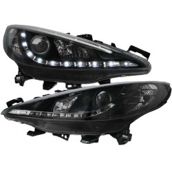 Μπροστινά Φανάρια Set Για Peugeot 207 06-12 DRL Μαύρα H7/H1 Sonar Μπροστινά Φανάρια Set Για Peugeot 207 06-12 DRL Μαύρα H7/H1 Sonar
