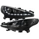 Μπροστινά Φανάρια Set Για Peugeot 207 06-12 DRL Μαύρα H7/H1 Sonar