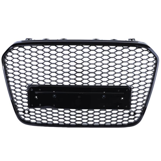 Μάσκα Για Audi A6 4G C7 11-15 RS6 Look Κυψελωτή Γυαλιστερό Μαύρο 1 Τεμάχιο