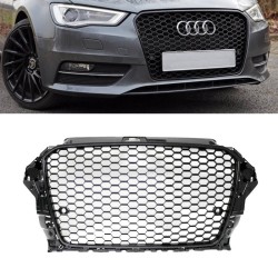 Μάσκα Για Audi A3 8V 12-16 RS3 Look Κυψελωτή Γυαλιστερό Μαύρο 1 Τεμάχιο Μάσκα Για Audi A3 8V 12-16 RS3 Look Κυψελωτή Γυαλιστερό Μαύρο 1 Τεμάχιο