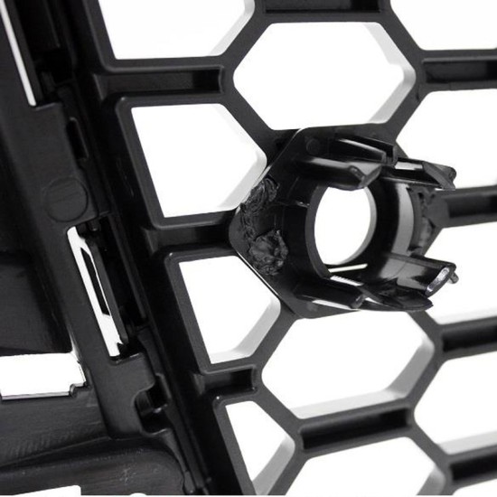 Μάσκα Για Audi A3 8V 12-16 RS3 Look Κυψελωτή Γυαλιστερό Μαύρο 1 Τεμάχιο