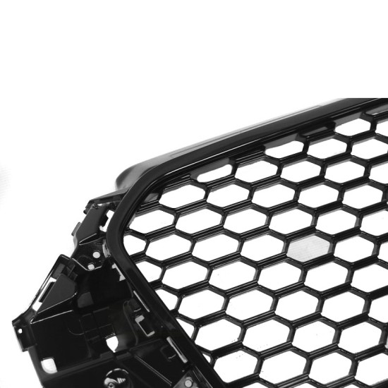 Μάσκα Για Audi A3 8V 12-16 RS3 Look Κυψελωτή Γυαλιστερό Μαύρο 1 Τεμάχιο