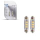 Λάμπες Led Σωληνωτές 41mm 6 Leds 12volt  Λευκό Φως M-Tech LB091W 2 Τεμάχια