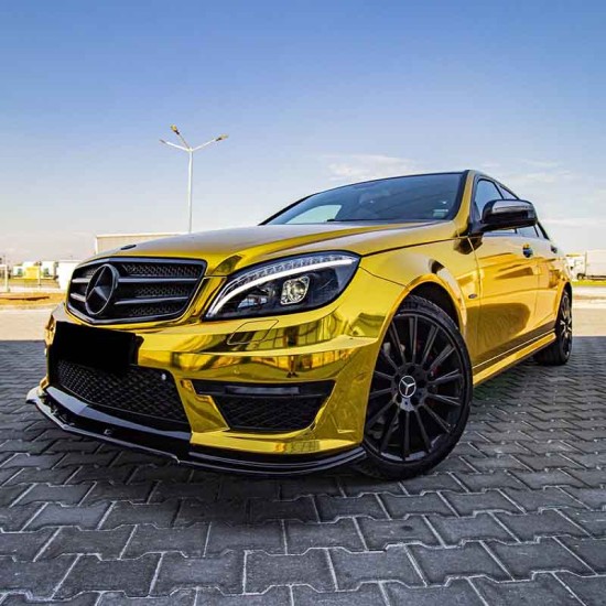 Μπροστινά Φανάρια Set Για Mercedes-Benz C-Class W204 07-10 DRL Tube Lights W222 Look Dynamic Φλας Μαύρα H9/H9 Με Μοτέρ JunYan