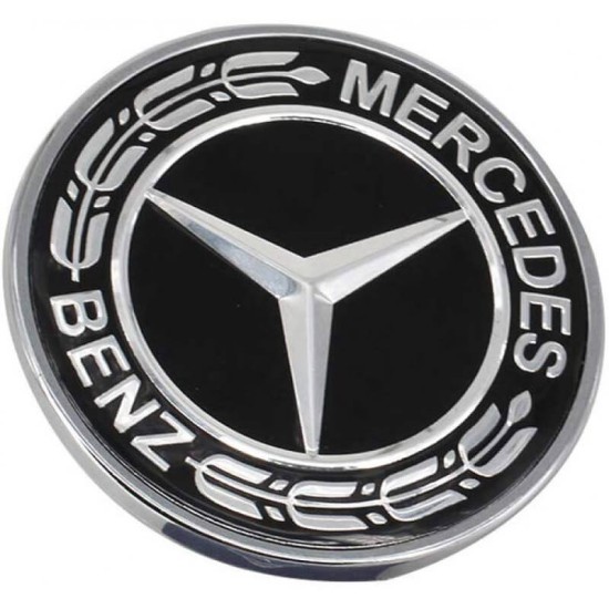 Σήμα Τάπα Καπό Mercedes-Benz Γνήσιο A000817170157 57mm Μαύρο