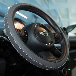 Κάλυμμα Tιμονιού Handmade Δερματίνη Σκούρο Γκρί Medium 37-39cm HMA40DG Κάλυμμα Tιμονιού Handmade Δερματίνη Σκούρο Γκρί Medium 37-39cm HMA40DG