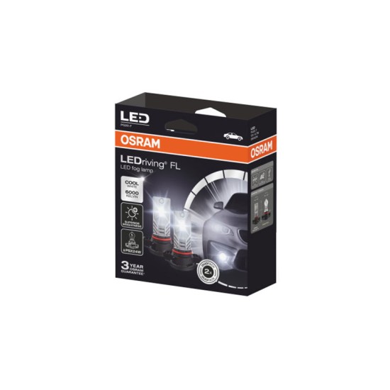 Λάμπες Led SX24W PG20-7 12V 21W 6000K Osram 2604CW 2 Τεμάχια