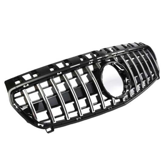 Μάσκα Για Mercedes-Benz A-Class W176 12-15 GT Amg Panamericana Look Μαύρο/Χρώμιο 1 Τεμάχιο