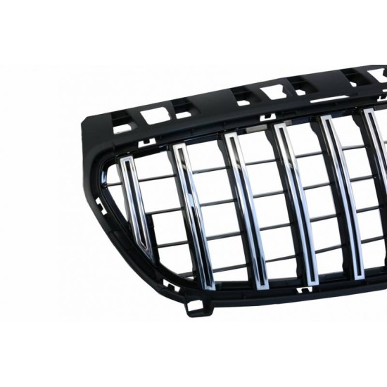 Μάσκα Για Mercedes-Benz A-Class W176 12-15 GT Amg Panamericana Look Μαύρο/Χρώμιο 1 Τεμάχιο