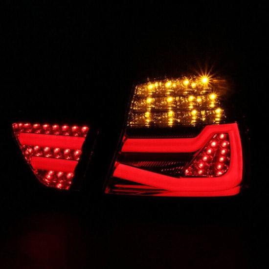 Πισινά Φανάρια Set Για Bmw 3 E90 05-08 Led Bar Κόκκινο/Φιμέ JunYan