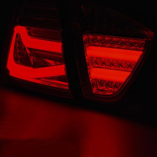 Πισινά Φανάρια Set Για Bmw 3 E90 05-08 Led Bar Κόκκινο/Φιμέ JunYan