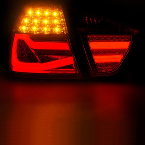 Πισινά Φανάρια Set Για Bmw 3 E90 05-08 Led Bar Κόκκινο/Φιμέ JunYan