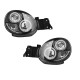 Μπροστινά Φανάρια Set Για Subaru Impreza 00-03 Angel Eyes & Led Μαύρα H1/H1 Manual JunYan
