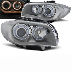 Μπροστινά Φανάρια Set Για Bmw 1 E87/E88/E81/E82 04-11 Angel Eyes Ασημί Depo Μπροστινά Φανάρια Set Για Bmw 1 E87/E88/E81/E82 04-11 Angel Eyes Ασημί Depo