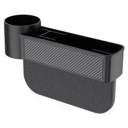 Πολυθήκη Καθίσματος Με Μονή Ποτηροθήκη Μαύρη/Carbon 22528 Πολυθήκη Καθίσματος Με Μονή Ποτηροθήκη Μαύρη/Carbon 22528