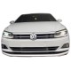 Μπροστινά Φανάρια Set Για Vw Polo AW 17+ DRL Led Tube GTI Look Μαύρα Με Ασημί Γραμμή Upgrade With Xenon With Motor Carner
