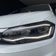 Μπροστινά Φανάρια Set Για Vw Polo AW 17+ DRL Led Tube GTI Look Μαύρα Με Ασημί Γραμμή Upgrade With Xenon With Motor Carner
