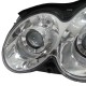 Μπροστινά Φανάρια Set Για Mercedes-Benz CLK W209 03-10 Projectors Χρωμίου H7/H7 Με Ρυθμιστή Αέρος Depo