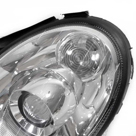 Μπροστινά Φανάρια Set Για Mercedes-Benz CLK W209 03-10 Projectors Χρωμίου H7/H7 Με Ρυθμιστή Αέρος Depo