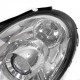 Μπροστινά Φανάρια Set Για Mercedes-Benz CLK W209 03-10 Projectors Χρωμίου H7/H7 Με Ρυθμιστή Αέρος Depo