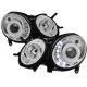 Μπροστινά Φανάρια Set Για Mercedes-Benz E-Class W211 02-06 DRL Xenon D2S/H7 Χρωμίου Με Μοτέρ Sonar