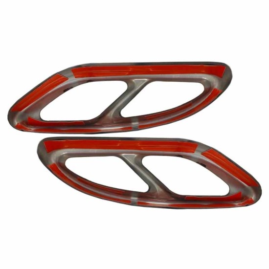 Καπάκια Μαύρα Για Μπούκες Εξάτμισης Amg Look Για Mercedes-Benz W212 FL / W166 C292 / W117 / W205 / X253 / W253