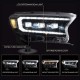 Μπροστινά Φανάρια Set Για Ford Ranger 15-20 DRL Dynamic Start Up Μαύρα Full Led Με Μοτέρ VLand