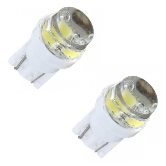 Λάμπες Led T10 12volt 3 Led Λευκές Auto GS 600263 2 Τεμάχια