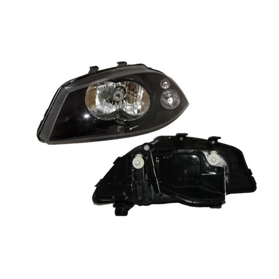 Φανάρι Μπροστινό Αριστερό Για Seat Ibiza 6L 02-06 Μαύρο H4 Depo